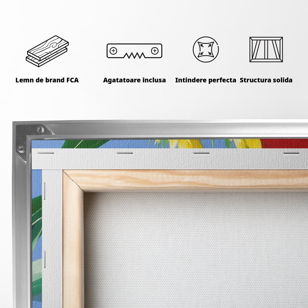 Leinwand Premium Canvas Wandkunst, LuxCanva® N1143, Funky Bier, Hopfen, Hopfen, Bier, Getränk, Schaum, kalt, Blätter, kreativ, tropisch, Rexalant, Kneipe, Bar, Lounge, Restaurant, Küche
