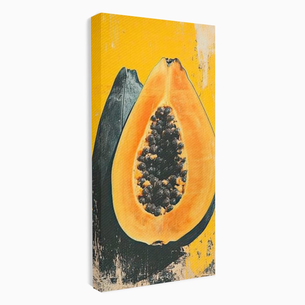 Tablou Canvas Premium, LuxCanva® N1147, Gigantul Papaya, Fruct, Exotic, Tropical, Delicios, Vacanta, Culori Vibrante, Energie, Vitamine, Restaurant, Bucatarie