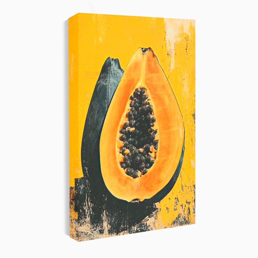 Tablou Canvas Premium, LuxCanva® N1147, Gigantul Papaya, Fruct, Exotic, Tropical, Delicios, Vacanta, Culori Vibrante, Energie, Vitamine, Restaurant, Bucatarie