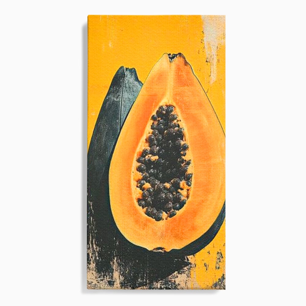 Tablou Canvas Premium, LuxCanva® N1147, Gigantul Papaya, Fruct, Exotic, Tropical, Delicios, Vacanta, Culori Vibrante, Energie, Vitamine, Restaurant, Bucatarie
