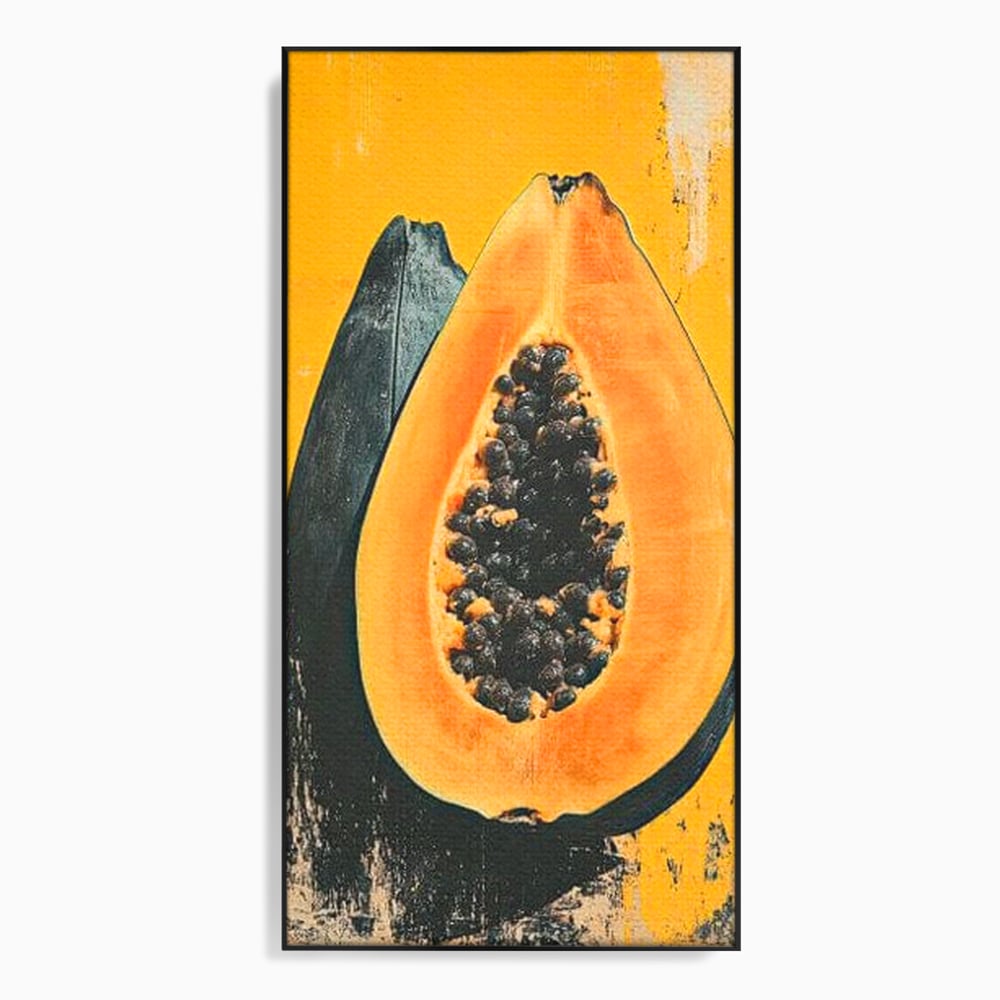Tablou Canvas Premium, LuxCanva® N1147, Gigantul Papaya, Fruct, Exotic, Tropical, Delicios, Vacanta, Culori Vibrante, Energie, Vitamine, Restaurant, Bucatarie