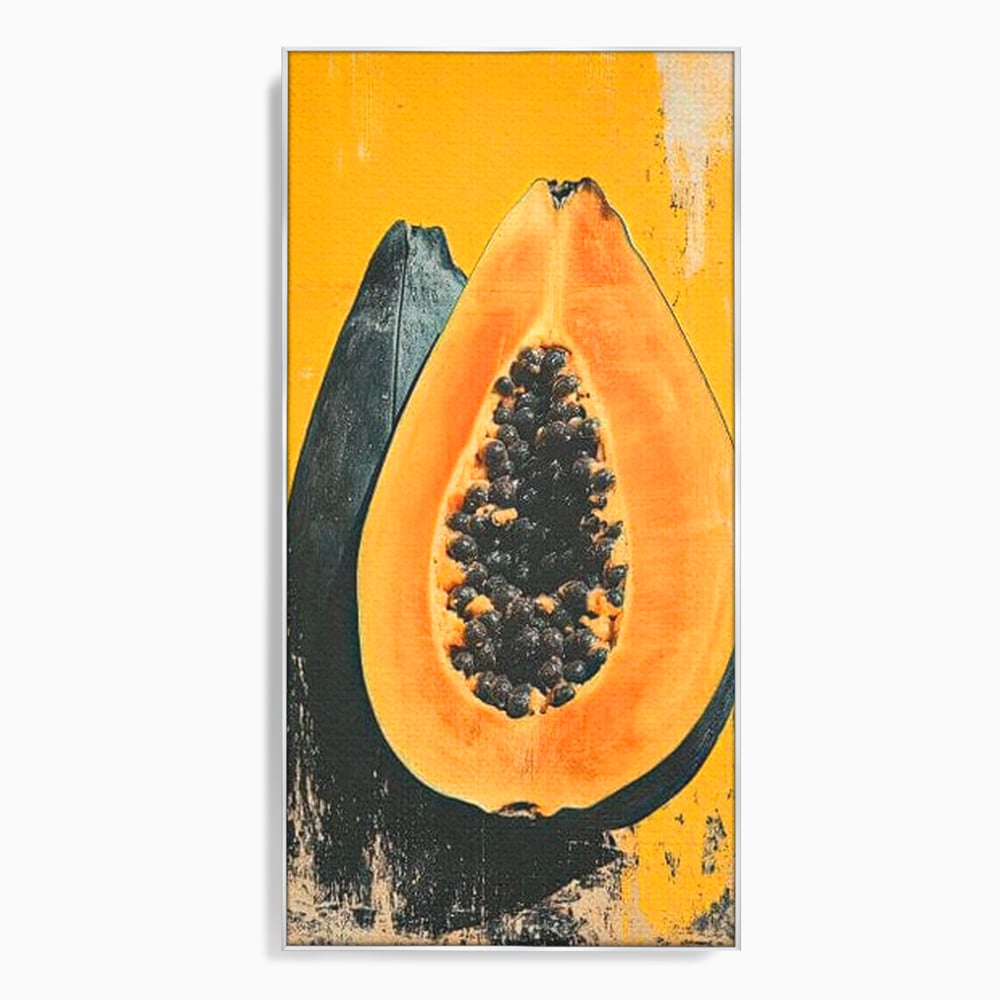 Tablou Canvas Premium, LuxCanva® N1147, Gigantul Papaya, Fruct, Exotic, Tropical, Delicios, Vacanta, Culori Vibrante, Energie, Vitamine, Restaurant, Bucatarie