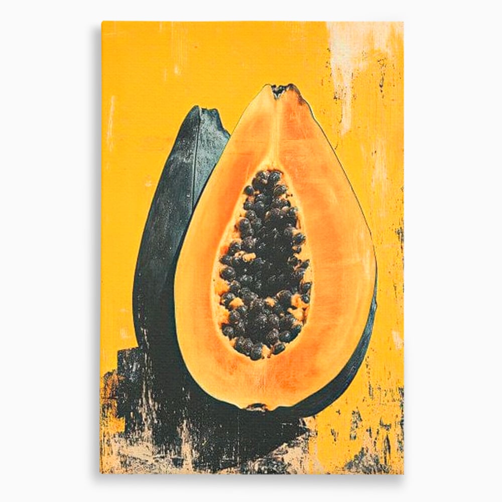 Tablou Canvas Premium, LuxCanva® N1147, Gigantul Papaya, Fruct, Exotic, Tropical, Delicios, Vacanta, Culori Vibrante, Energie, Vitamine, Restaurant, Bucatarie