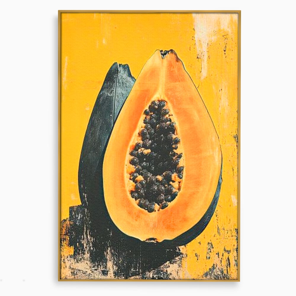 Tablou Canvas Premium, LuxCanva® N1147, Gigantul Papaya, Fruct, Exotic, Tropical, Delicios, Vacanta, Culori Vibrante, Energie, Vitamine, Restaurant, Bucatarie