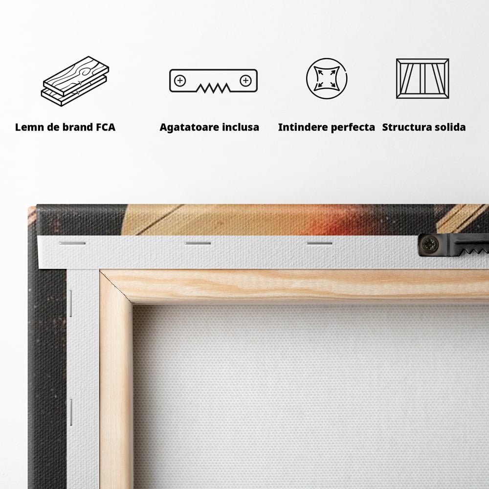 Tablou Canvas Premium, LuxCanva® N1148, Ritual Interstelar, Saturn, Planeta, Univers, Cosmos, Ceasca, Cafea, Espresso, Cafenea, Pub, Bar, Lounge, Restaurant, Bucatarie