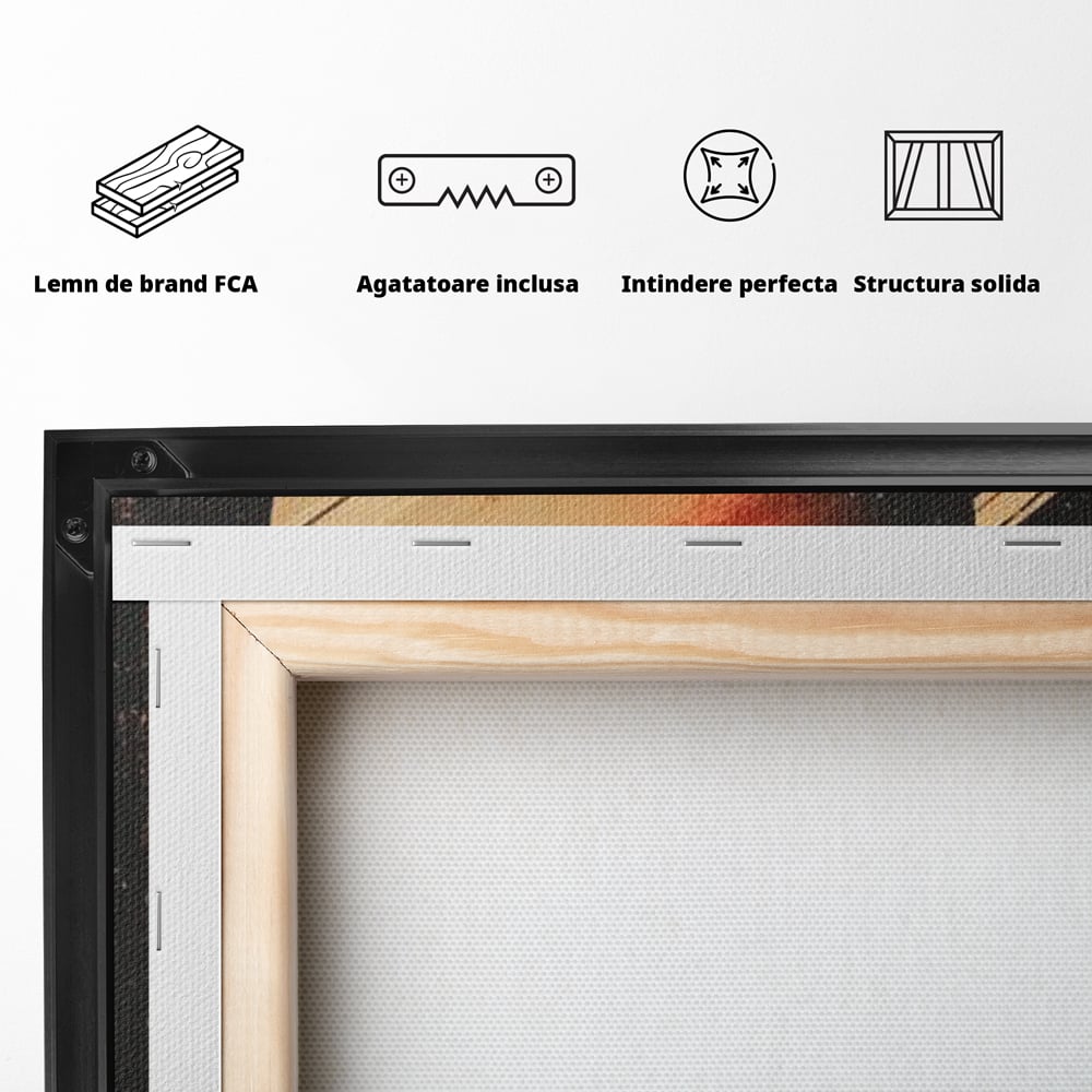 Tablou Canvas Premium, LuxCanva® N1148, Ritual Interstelar, Saturn, Planeta, Univers, Cosmos, Ceasca, Cafea, Espresso, Cafenea, Pub, Bar, Lounge, Restaurant, Bucatarie