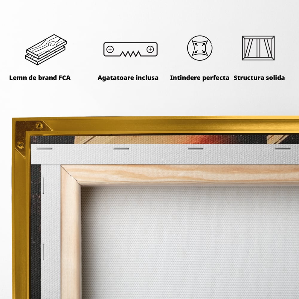 Tablou Canvas Premium, LuxCanva® N1148, Ritual Interstelar, Saturn, Planeta, Univers, Cosmos, Ceasca, Cafea, Espresso, Cafenea, Pub, Bar, Lounge, Restaurant, Bucatarie
