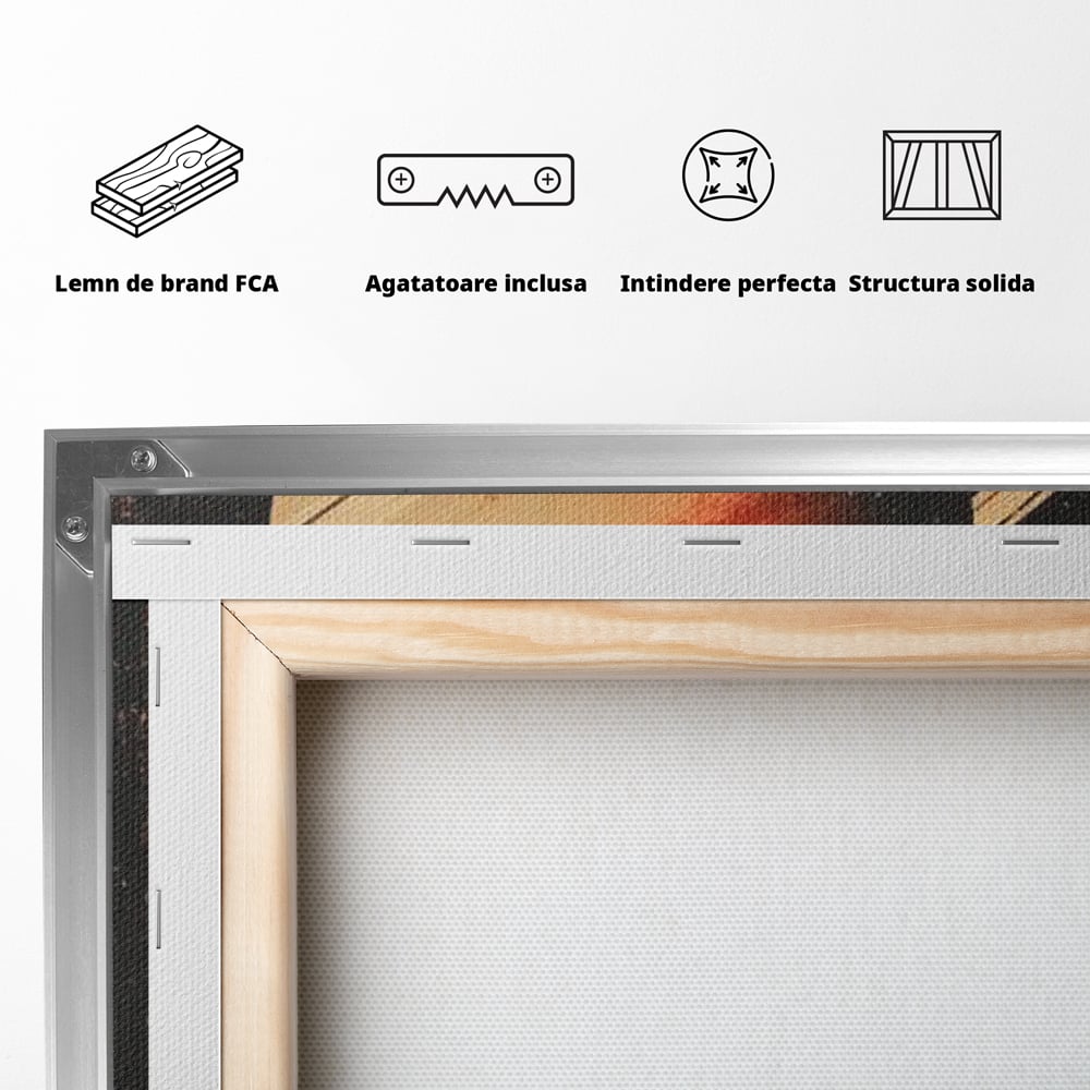 Tablou Canvas Premium, LuxCanva® N1148, Ritual Interstelar, Saturn, Planeta, Univers, Cosmos, Ceasca, Cafea, Espresso, Cafenea, Pub, Bar, Lounge, Restaurant, Bucatarie