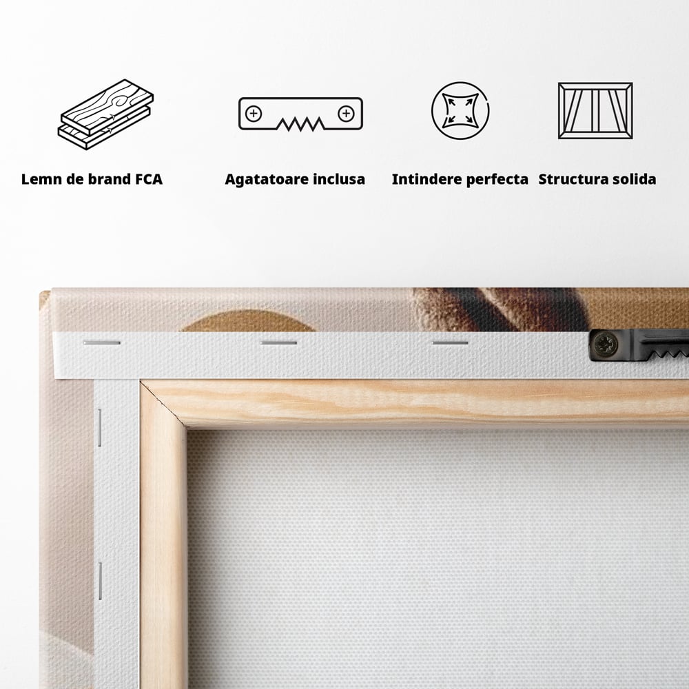 Tablou Canvas Premium, LuxCanva® N1149, Note Cafenii, Espresso, Boabe de Cafea, Aroma, Dimineata, Energie, Design, Modern, Cafenea, Pub, Bar, Lounge, Restaurant, Bucatarie