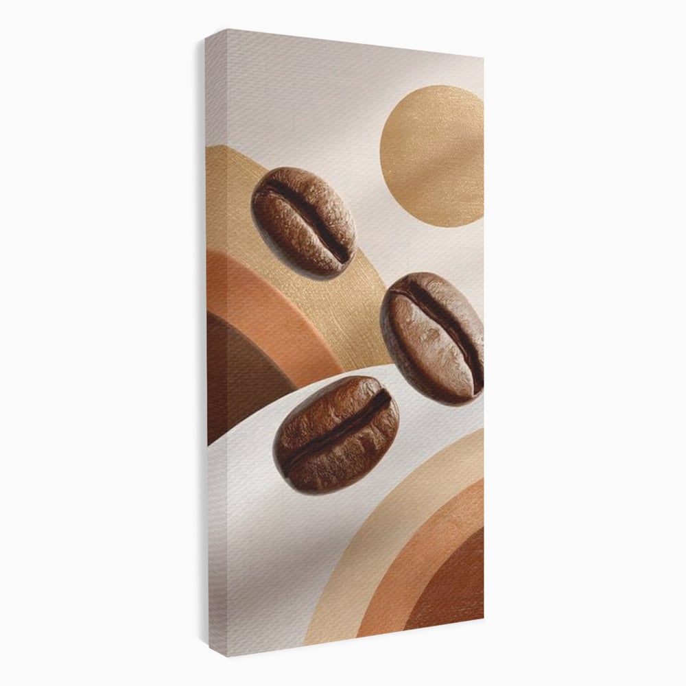 Tablou Canvas Premium, LuxCanva® N1149, Note Cafenii, Espresso, Boabe de Cafea, Aroma, Dimineata, Energie, Design, Modern, Cafenea, Pub, Bar, Lounge, Restaurant, Bucatarie