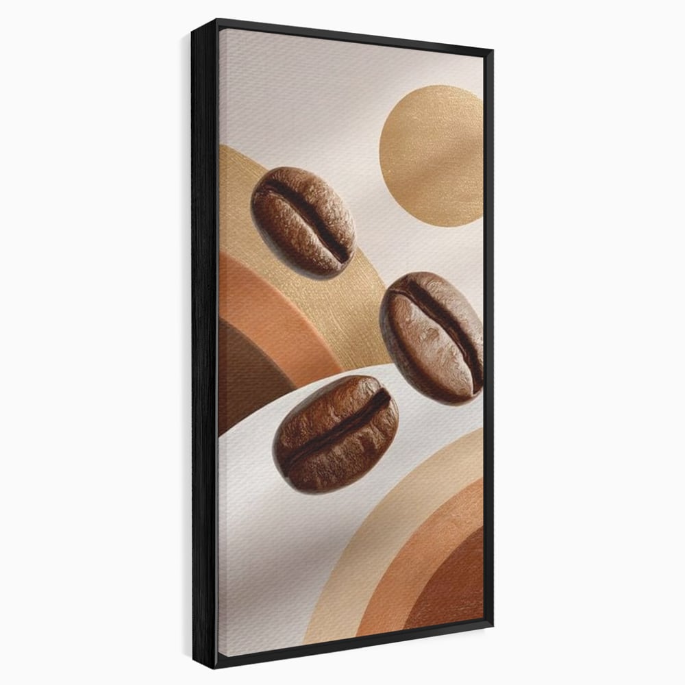 Tablou Canvas Premium, LuxCanva® N1149, Note Cafenii, Espresso, Boabe de Cafea, Aroma, Dimineata, Energie, Design, Modern, Cafenea, Pub, Bar, Lounge, Restaurant, Bucatarie