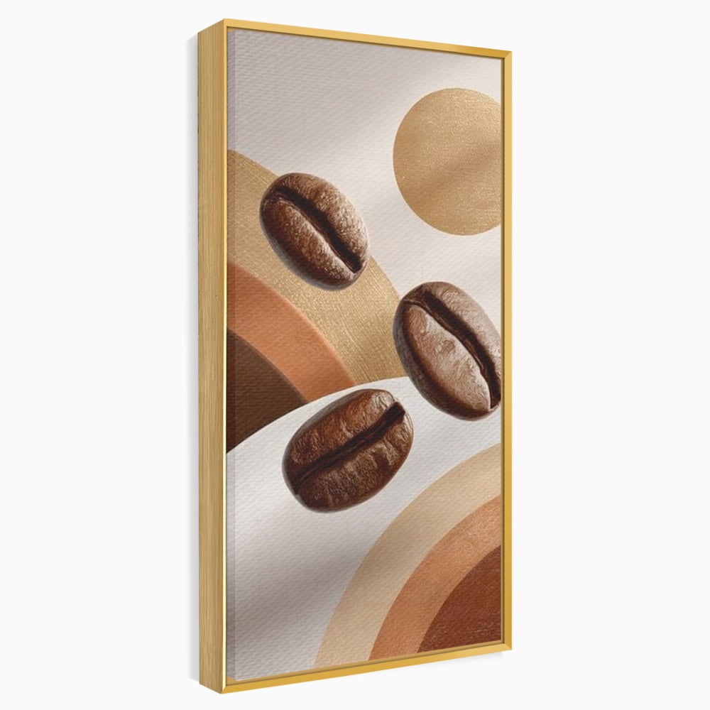 Tablou Canvas Premium, LuxCanva® N1149, Note Cafenii, Espresso, Boabe de Cafea, Aroma, Dimineata, Energie, Design, Modern, Cafenea, Pub, Bar, Lounge, Restaurant, Bucatarie