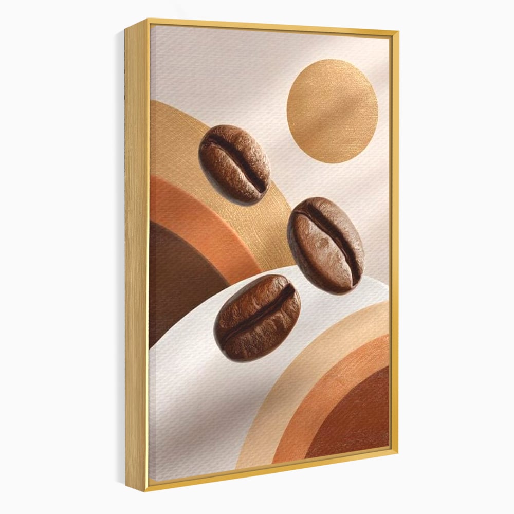 Tablou Canvas Premium, LuxCanva® N1149, Note Cafenii, Espresso, Boabe de Cafea, Aroma, Dimineata, Energie, Design, Modern, Cafenea, Pub, Bar, Lounge, Restaurant, Bucatarie