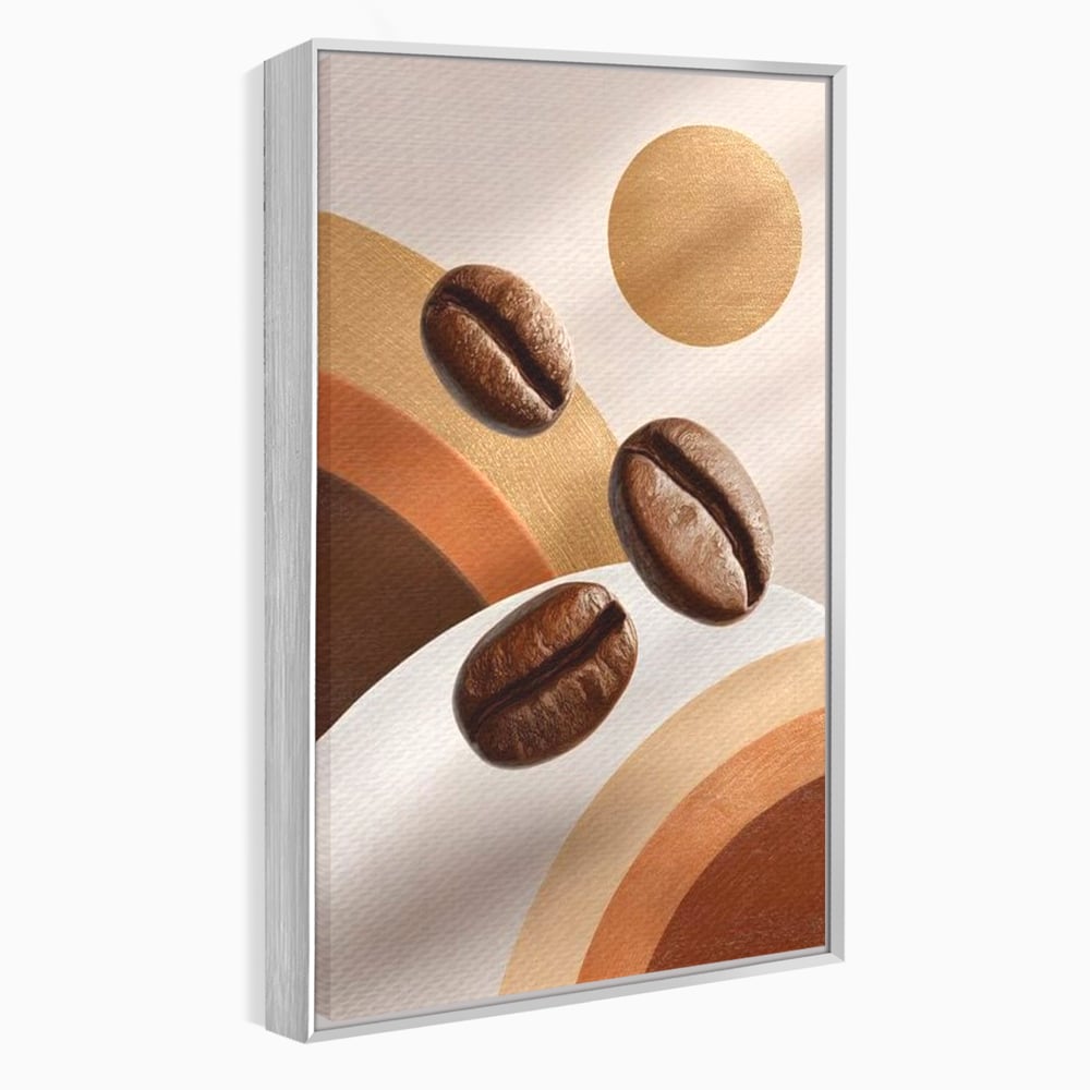 Tablou Canvas Premium, LuxCanva® N1149, Note Cafenii, Espresso, Boabe de Cafea, Aroma, Dimineata, Energie, Design, Modern, Cafenea, Pub, Bar, Lounge, Restaurant, Bucatarie