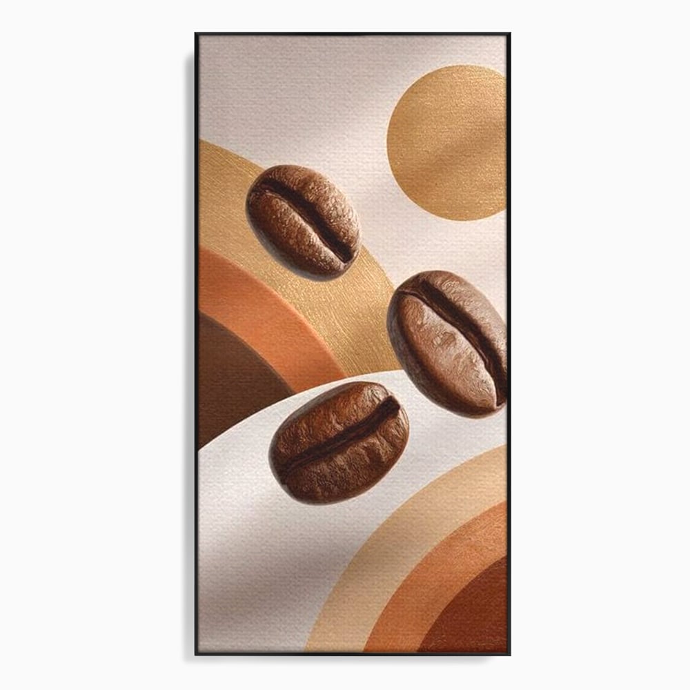Tablou Canvas Premium, LuxCanva® N1149, Note Cafenii, Espresso, Boabe de Cafea, Aroma, Dimineata, Energie, Design, Modern, Cafenea, Pub, Bar, Lounge, Restaurant, Bucatarie