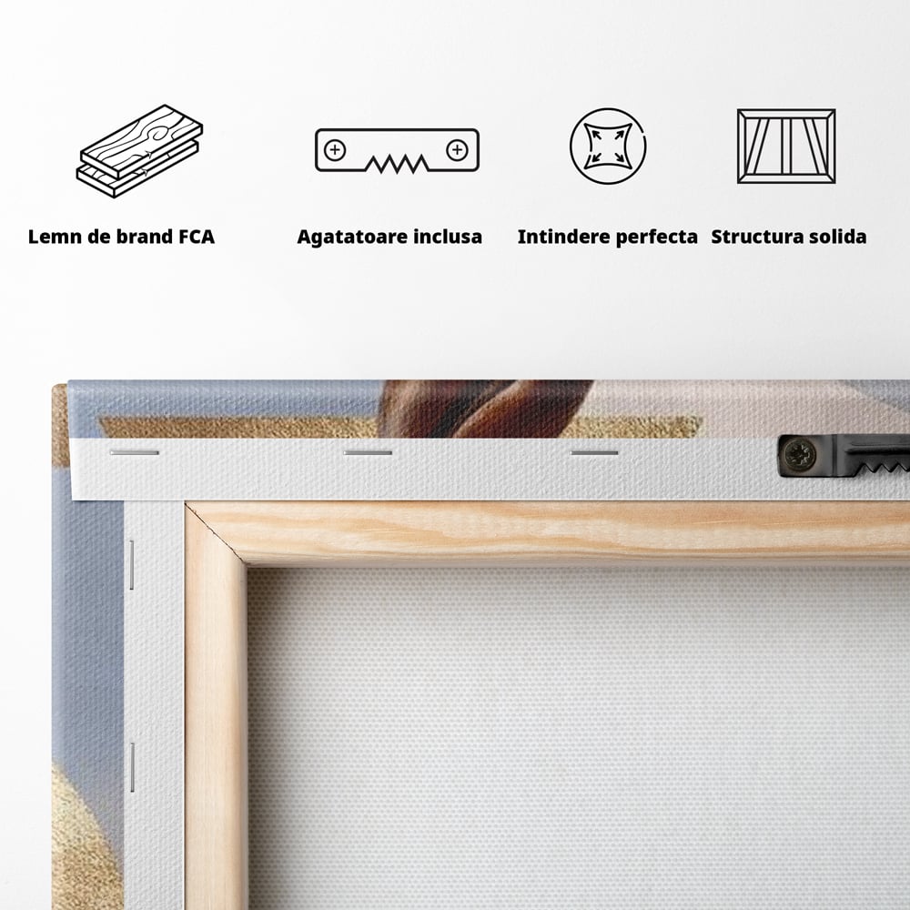 Tablou Canvas Premium, LuxCanva® N1151, Energie la Pachet, Boabe de Cafea, Forme, Espresso, Geometric, Modern, Decor, Cafenea, Pub, Bar, Lounge, Restaurant, Bucatarie