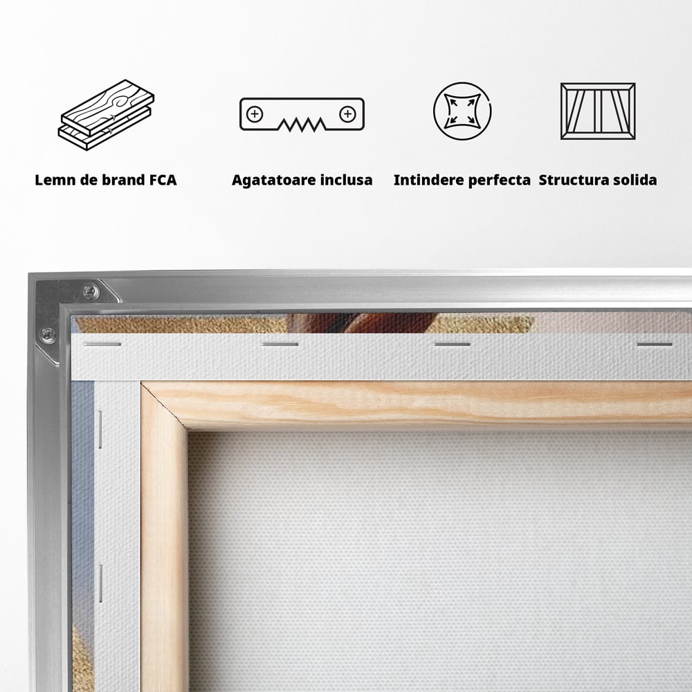 Tablou Canvas Premium, LuxCanva® N1151, Energie la Pachet, Boabe de Cafea, Forme, Espresso, Geometric, Modern, Decor, Cafenea, Pub, Bar, Lounge, Restaurant, Bucatarie