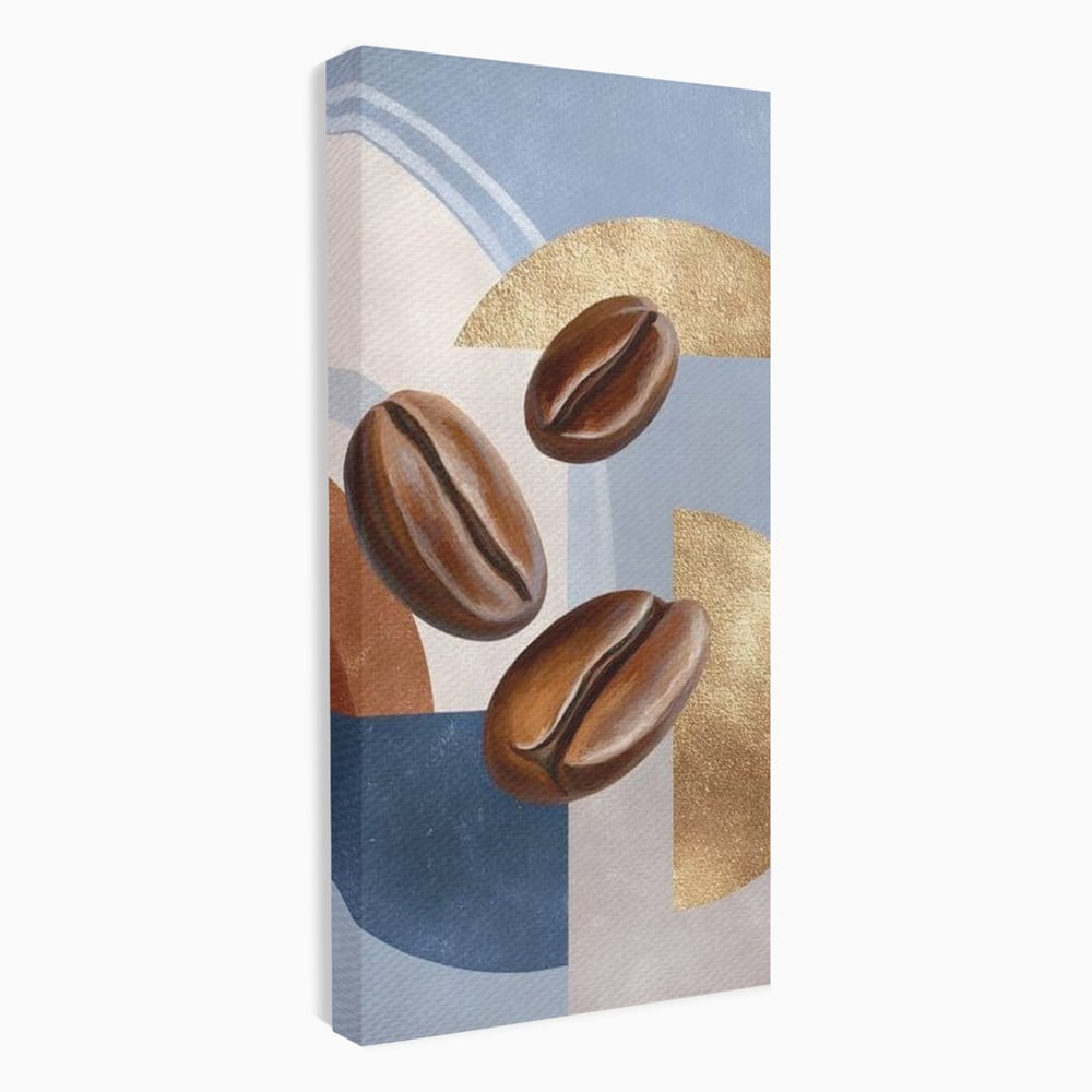 Tablou Canvas Premium, LuxCanva® N1151, Energie la Pachet, Boabe de Cafea, Forme, Espresso, Geometric, Modern, Decor, Cafenea, Pub, Bar, Lounge, Restaurant, Bucatarie