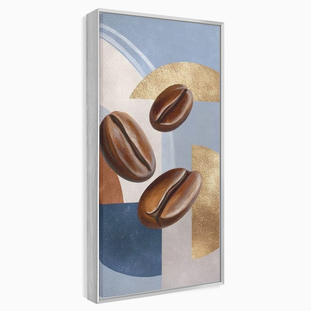 Tablou Canvas Premium, LuxCanva® N1151, Energie la Pachet, Boabe de Cafea, Forme, Espresso, Geometric, Modern, Decor, Cafenea, Pub, Bar, Lounge, Restaurant, Bucatarie