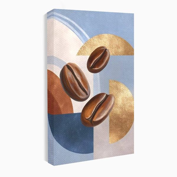 Tablou Canvas Premium, LuxCanva® N1151, Energie la Pachet, Boabe de Cafea, Forme, Espresso, Geometric, Modern, Decor, Cafenea, Pub, Bar, Lounge, Restaurant, Bucatarie