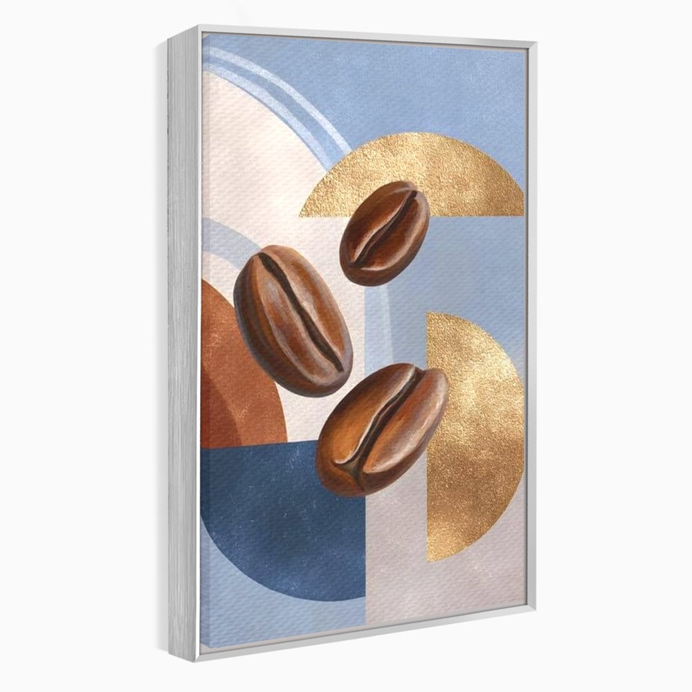 Tablou Canvas Premium, LuxCanva® N1151, Energie la Pachet, Boabe de Cafea, Forme, Espresso, Geometric, Modern, Decor, Cafenea, Pub, Bar, Lounge, Restaurant, Bucatarie