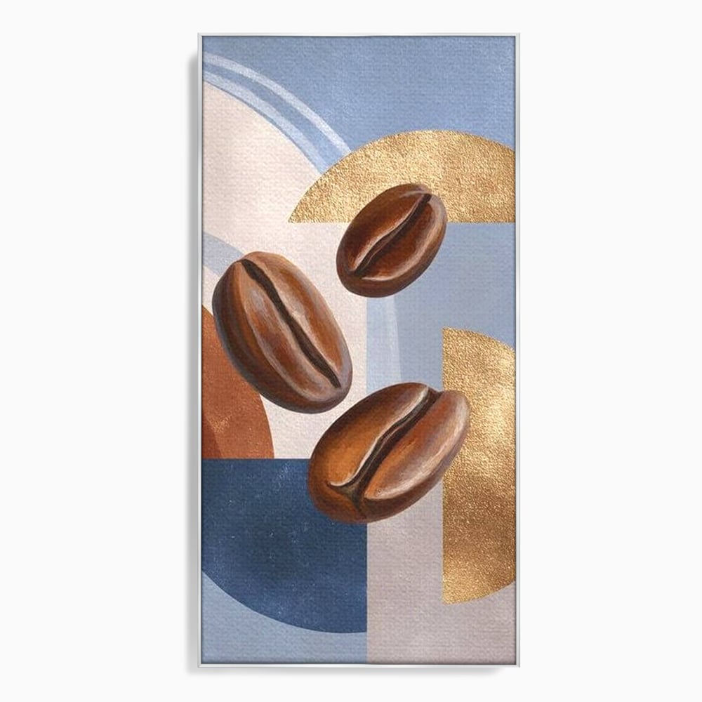 Tablou Canvas Premium, LuxCanva® N1151, Energie la Pachet, Boabe de Cafea, Forme, Espresso, Geometric, Modern, Decor, Cafenea, Pub, Bar, Lounge, Restaurant, Bucatarie