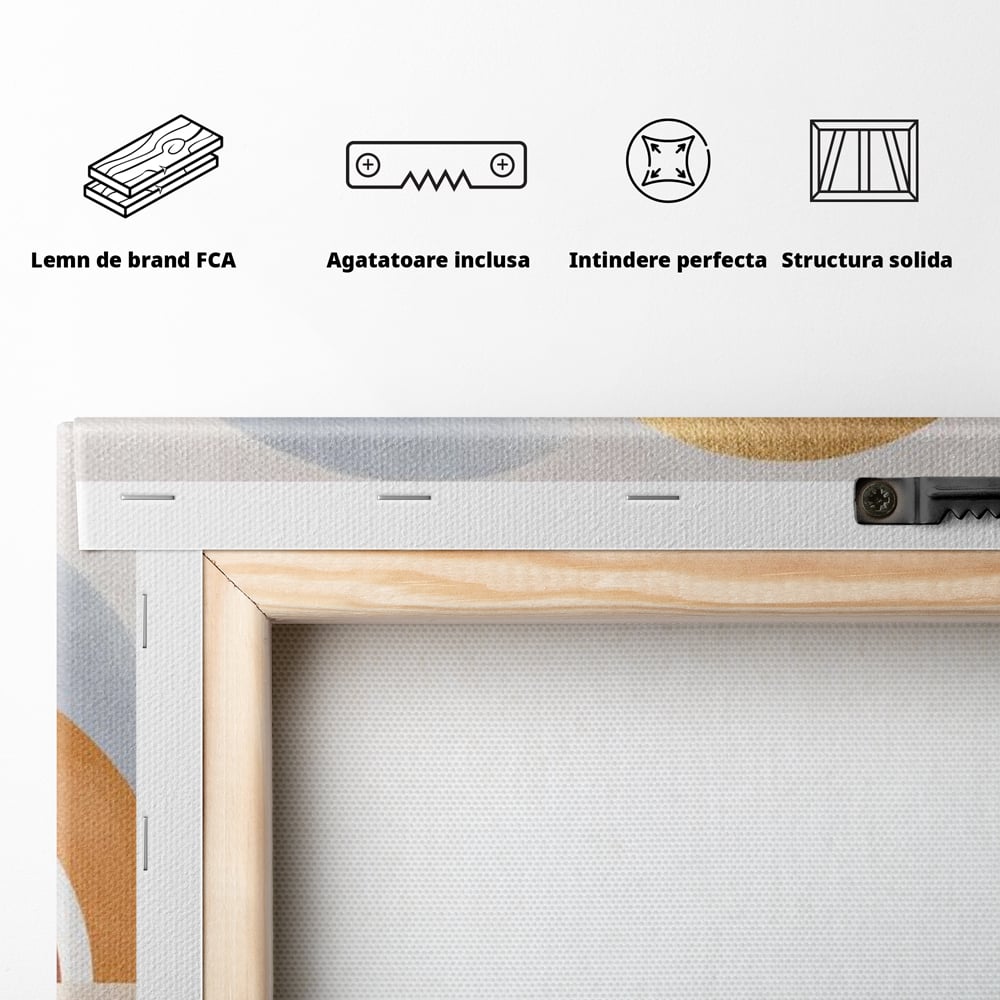 Tablou Canvas Premium, LuxCanva® N1152, Aroma de Altadata, Cafea, Boabe, Matinal, Minimalist, Abstract, Modern, Infuzie, Forme, Cafenea, Pub, Bar, Lounge, Restaurant, Bucatarie