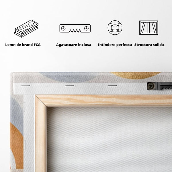 Tablou Canvas Premium, LuxCanva® N1152, Aroma de Altadata, Cafea, Boabe, Matinal, Minimalist, Abstract, Modern, Infuzie, Forme, Cafenea, Pub, Bar, Lounge, Restaurant, Bucatarie