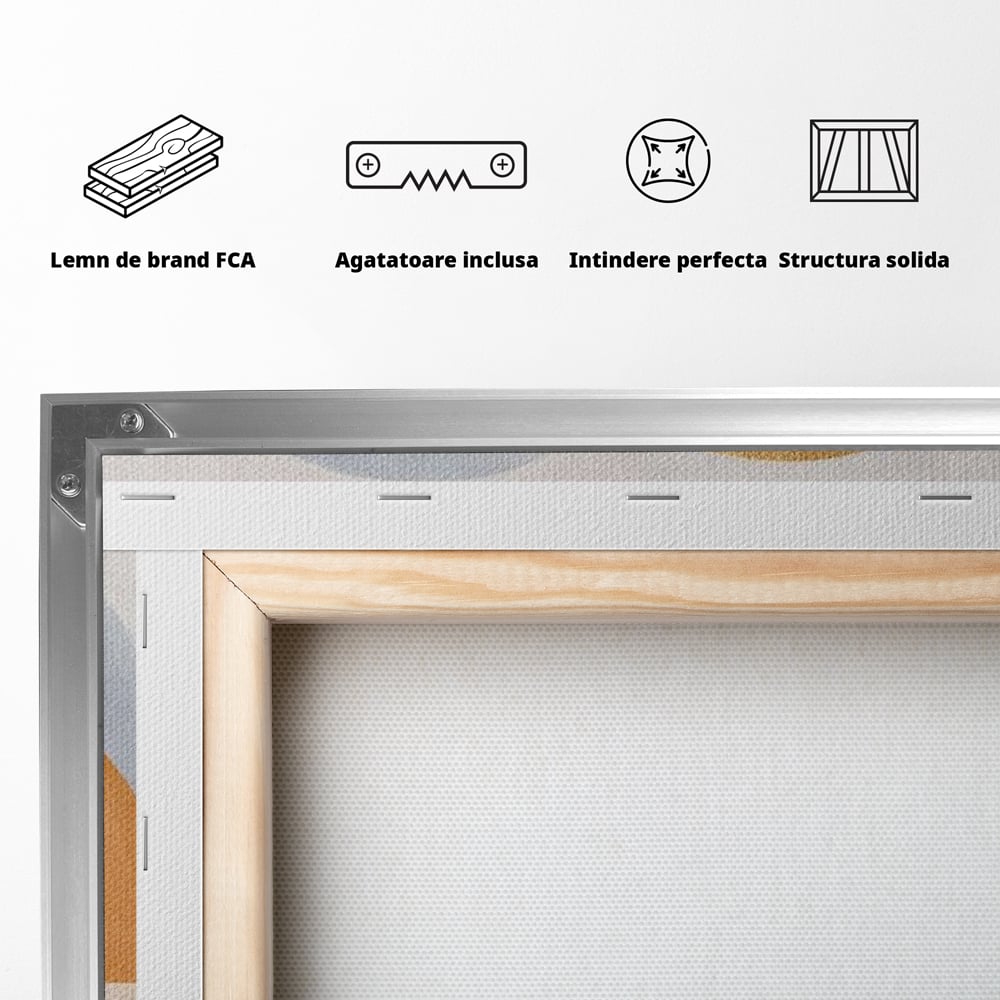 Tablou Canvas Premium, LuxCanva® N1152, Aroma de Altadata, Cafea, Boabe, Matinal, Minimalist, Abstract, Modern, Infuzie, Forme, Cafenea, Pub, Bar, Lounge, Restaurant, Bucatarie