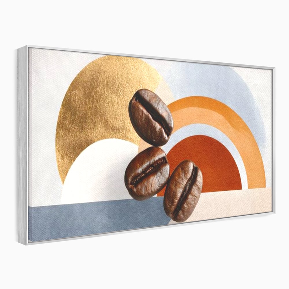 Tablou Canvas Premium, LuxCanva® N1152, Aroma de Altadata, Cafea, Boabe, Matinal, Minimalist, Abstract, Modern, Infuzie, Forme, Cafenea, Pub, Bar, Lounge, Restaurant, Bucatarie