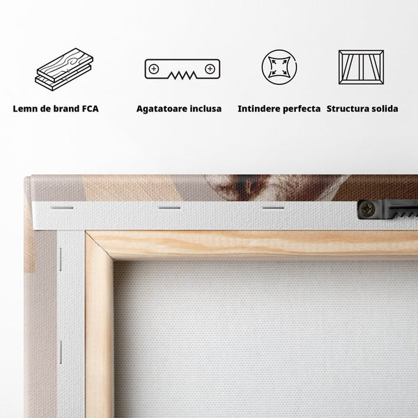 Tablou Canvas Premium, LuxCanva® N1153, Duo Espresso, Matinal, Semicerc, Auriu, Arta Abstracta, Boabe de Cafea, Design, Aroma, Cafenea, Pub, Bar, Lounge, Restaurant, Bucatarie