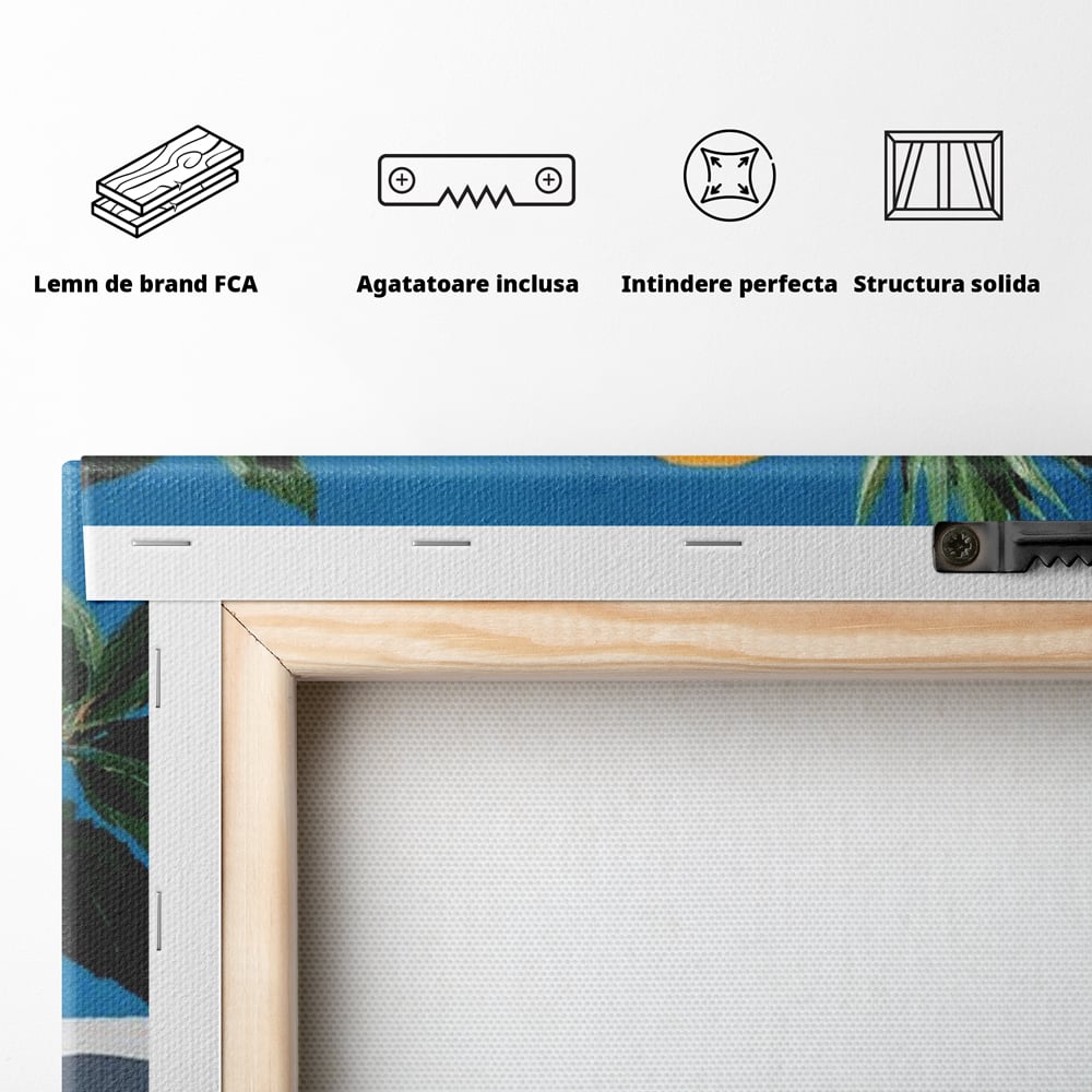 Tablou Canvas Premium, LuxCanva® N1156, Compozitie Fructata, Bol, Fructe, Capsuni, Portocale, Struguri, Fructe de Padure, Vitamine, Restaurant, Bucatarie