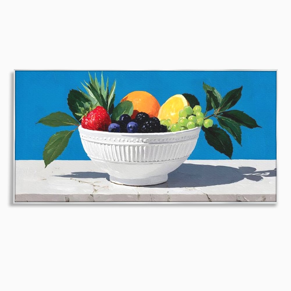 Tablou Canvas Premium, LuxCanva® N1156, Compozitie Fructata, Bol, Fructe, Capsuni, Portocale, Struguri, Fructe de Padure, Vitamine, Restaurant, Bucatarie