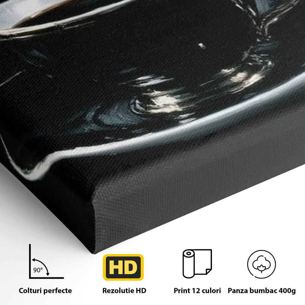 Tablou Canvas Premium, LuxCanva® N1157, Orbita Neagra, Cafea, Espresso, Ceasca, Vintage, Planeta, Misterios, Modern, Cafenea, Pub, Bar, Lounge, Restaurant, Bucatarie