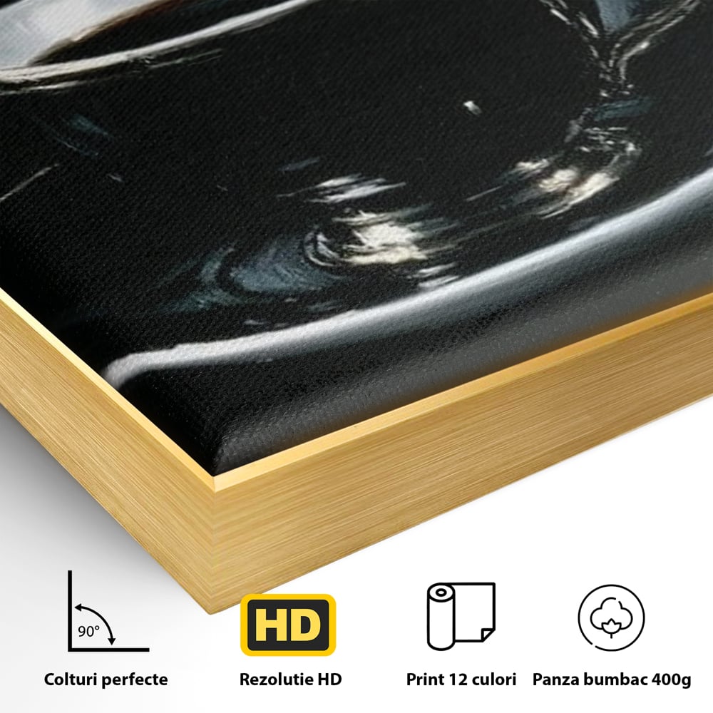 Tablou Canvas Premium, LuxCanva® N1157, Orbita Neagra, Cafea, Espresso, Ceasca, Vintage, Planeta, Misterios, Modern, Cafenea, Pub, Bar, Lounge, Restaurant, Bucatarie