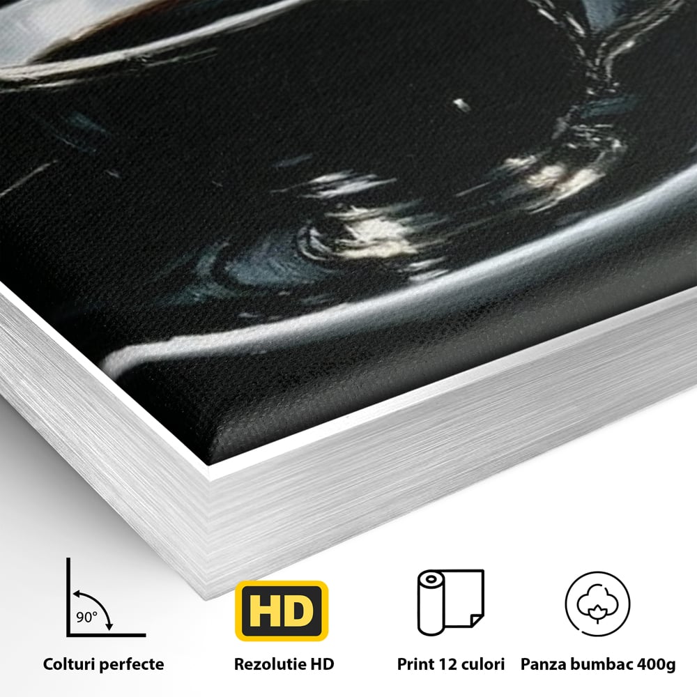 Tablou Canvas Premium, LuxCanva® N1157, Orbita Neagra, Cafea, Espresso, Ceasca, Vintage, Planeta, Misterios, Modern, Cafenea, Pub, Bar, Lounge, Restaurant, Bucatarie