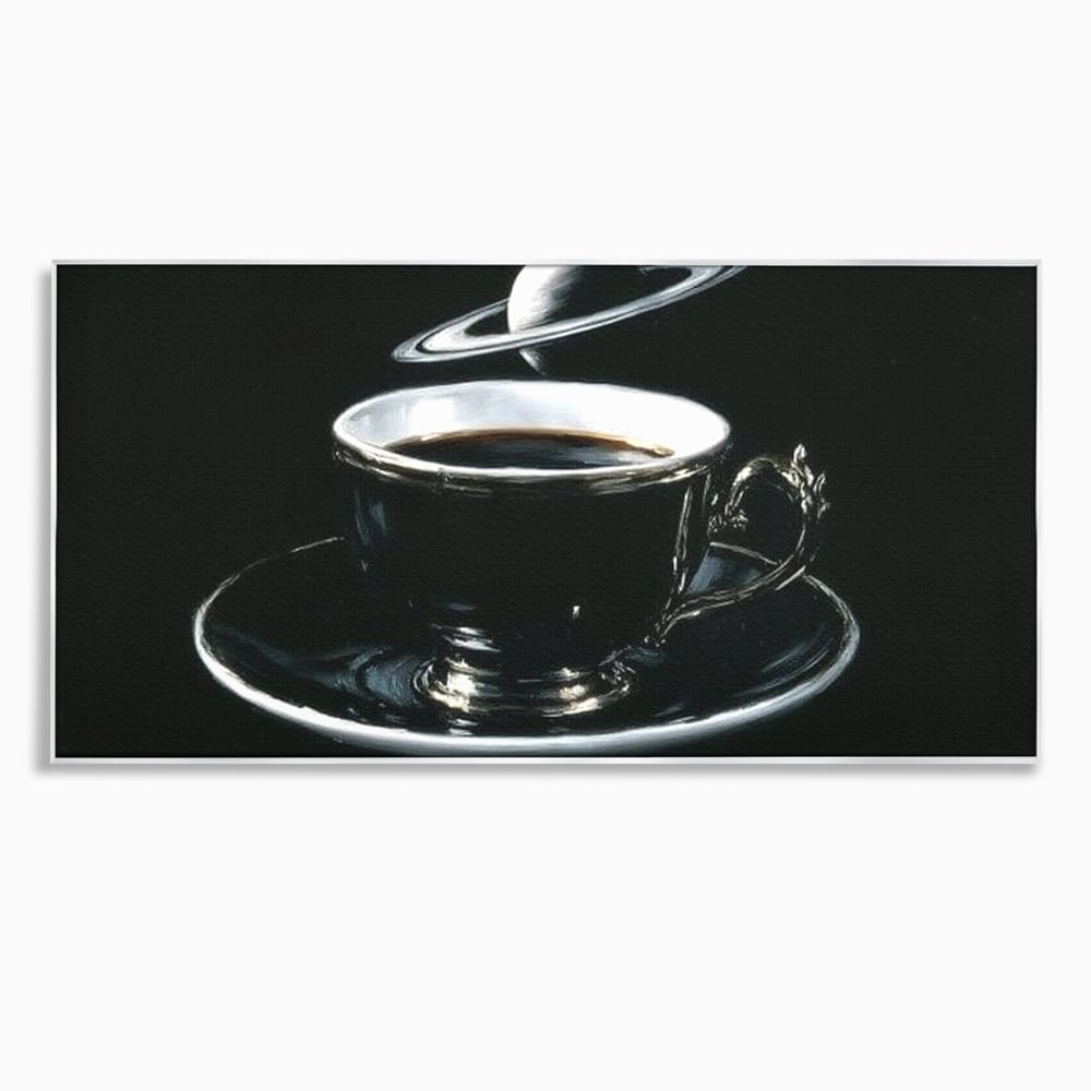 Tablou Canvas Premium, LuxCanva® N1157, Orbita Neagra, Cafea, Espresso, Ceasca, Vintage, Planeta, Misterios, Modern, Cafenea, Pub, Bar, Lounge, Restaurant, Bucatarie