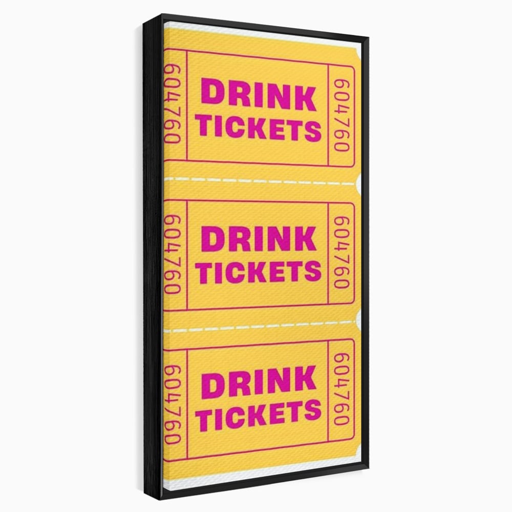 Leinwand Premium Canvas Wall Art, LuxCanva® N1160, Tickets für neue Erinnerungen, Tickets, Getränke, Party, Cocktail, Festival, Kneipe, Bar, Lounge, Restaurant, Küche