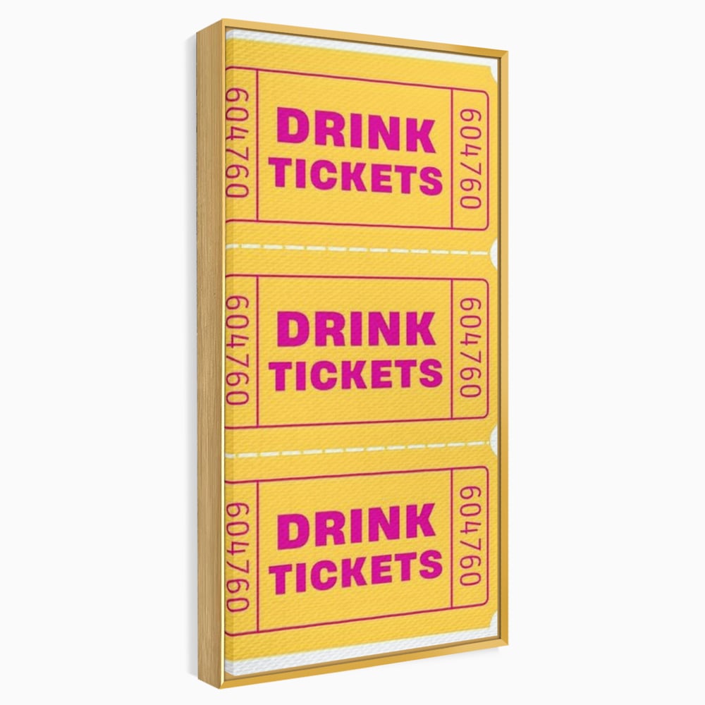 Leinwand Premium Canvas Wall Art, LuxCanva® N1160, Tickets für neue Erinnerungen, Tickets, Getränke, Party, Cocktail, Festival, Kneipe, Bar, Lounge, Restaurant, Küche