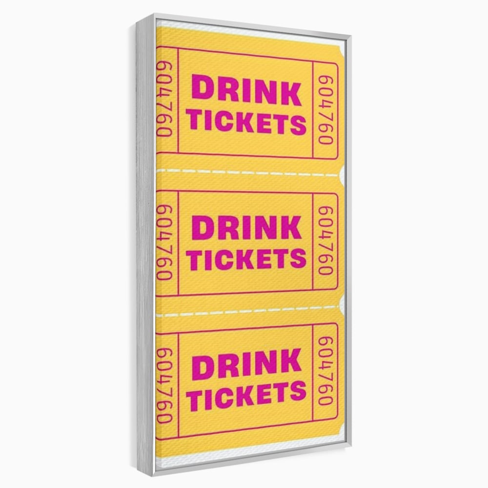 Leinwand Premium Canvas Wall Art, LuxCanva® N1160, Tickets für neue Erinnerungen, Tickets, Getränke, Party, Cocktail, Festival, Kneipe, Bar, Lounge, Restaurant, Küche