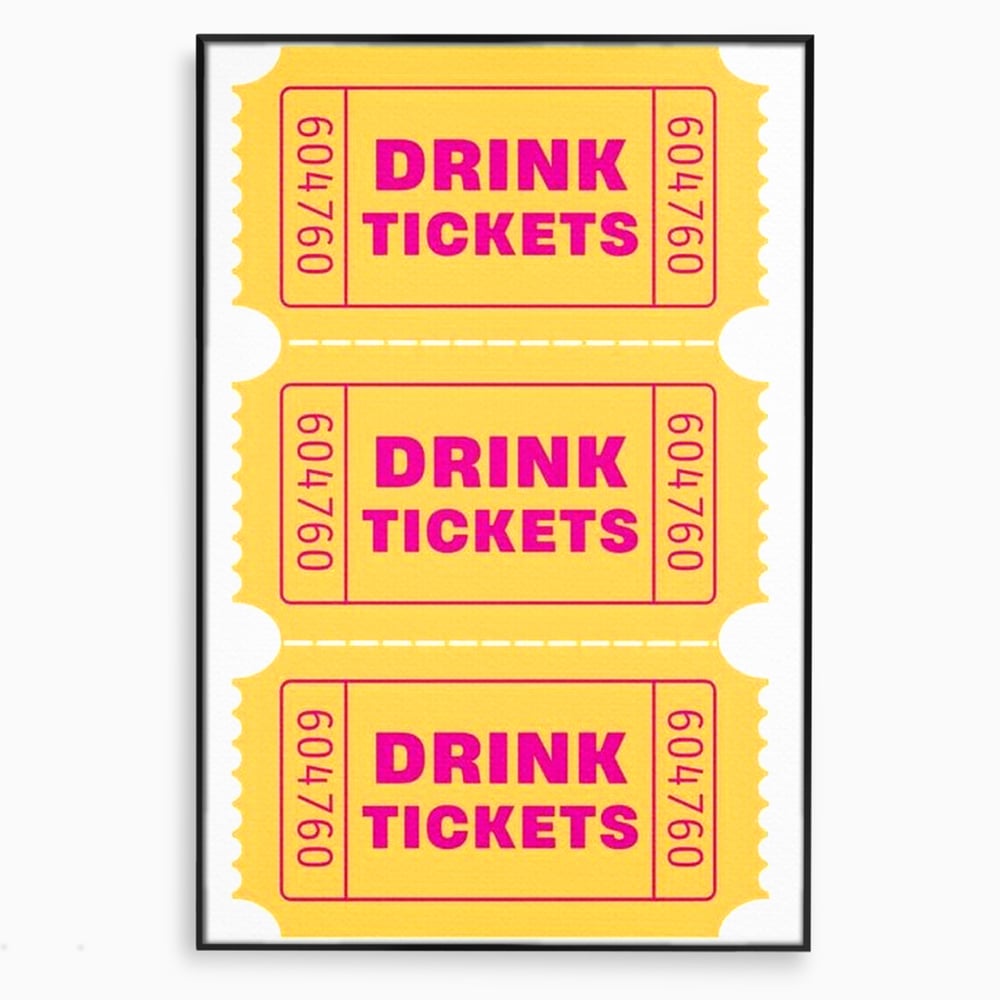 Leinwand Premium Canvas Wall Art, LuxCanva® N1160, Tickets für neue Erinnerungen, Tickets, Getränke, Party, Cocktail, Festival, Kneipe, Bar, Lounge, Restaurant, Küche