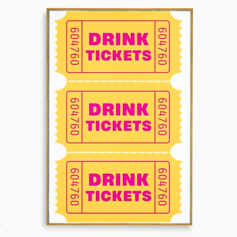 Leinwand Premium Canvas Wall Art, LuxCanva® N1160, Tickets für neue Erinnerungen, Tickets, Getränke, Party, Cocktail, Festival, Kneipe, Bar, Lounge, Restaurant, Küche