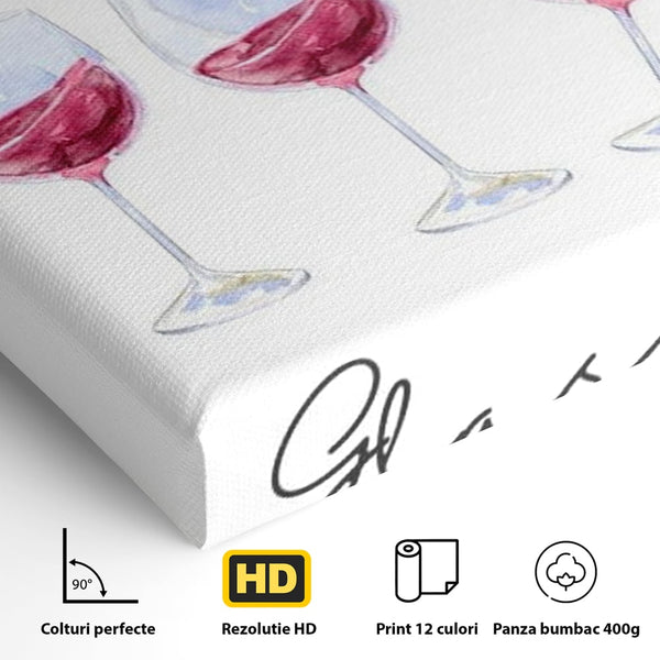 Leinwand Premium Canvas Wandkunst, LuxCanva® N1161, Ratschlag des Arztes, Rotwein, Nachricht, lustig, Getränk, Lebensmittel, Getränke, modern, modern, Pub, Bar, Lounge, Restaurant, Küche