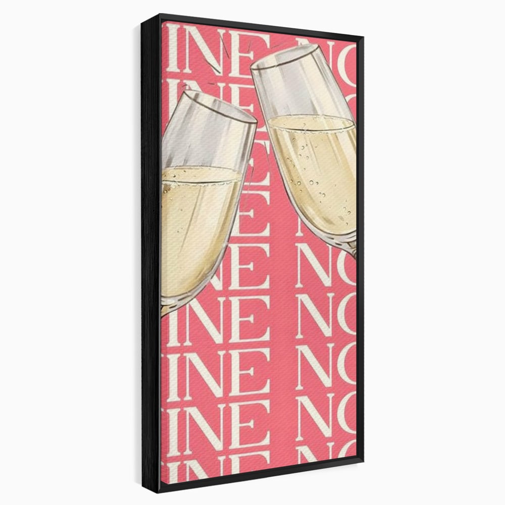 Leinwand Premium Canvas Wandkunst, LuxCanva® N1162, Spaß am Glas, Champagner, Gläser, Gläser, Toast, Sekt, Modern, Party, Kneipe, Pub, Bar, Lounge, Restaurant, Küche