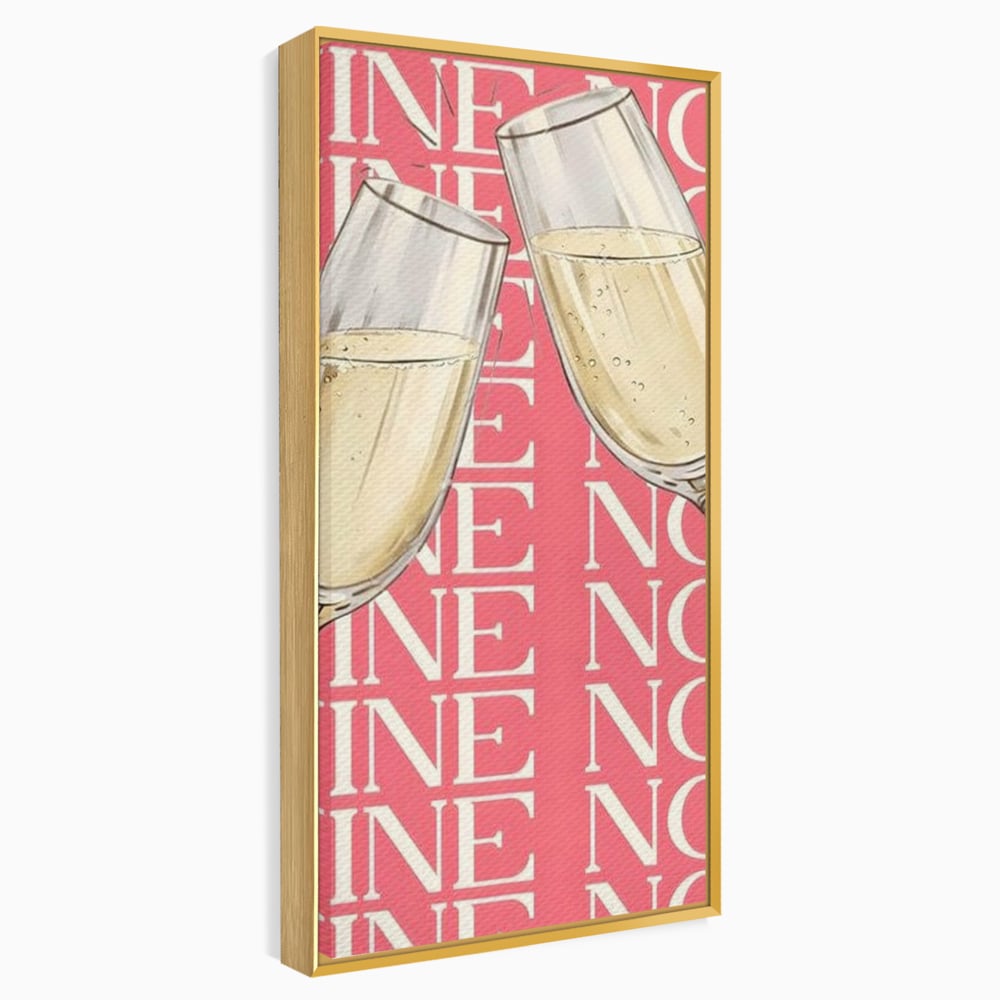 Leinwand Premium Canvas Wandkunst, LuxCanva® N1162, Spaß am Glas, Champagner, Gläser, Gläser, Toast, Sekt, Modern, Party, Kneipe, Pub, Bar, Lounge, Restaurant, Küche