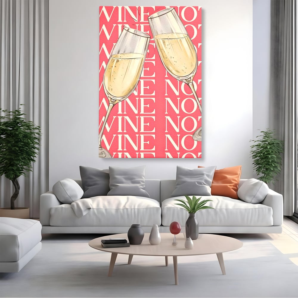 Leinwand Premium Canvas Wandkunst, LuxCanva® N1162, Spaß am Glas, Champagner, Gläser, Gläser, Toast, Sekt, Modern, Party, Kneipe, Pub, Bar, Lounge, Restaurant, Küche