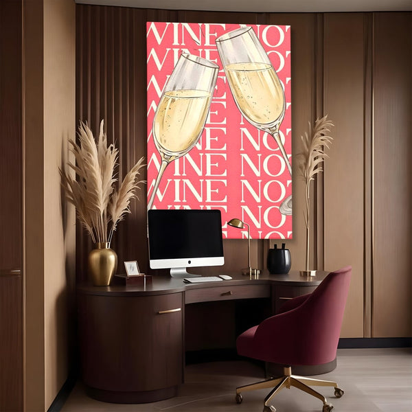 Leinwand Premium Canvas Wandkunst, LuxCanva® N1162, Spaß am Glas, Champagner, Gläser, Gläser, Toast, Sekt, Modern, Party, Kneipe, Pub, Bar, Lounge, Restaurant, Küche