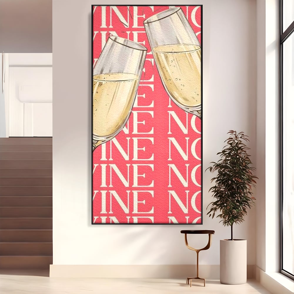 Leinwand Premium Canvas Wandkunst, LuxCanva® N1162, Spaß am Glas, Champagner, Gläser, Gläser, Toast, Sekt, Modern, Party, Kneipe, Pub, Bar, Lounge, Restaurant, Küche