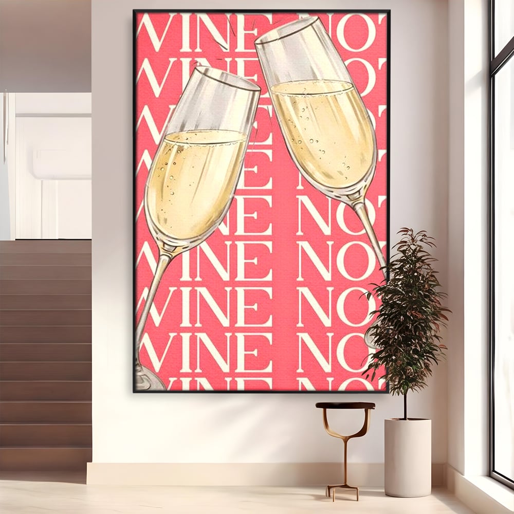 Leinwand Premium Canvas Wandkunst, LuxCanva® N1162, Spaß am Glas, Champagner, Gläser, Gläser, Toast, Sekt, Modern, Party, Kneipe, Pub, Bar, Lounge, Restaurant, Küche
