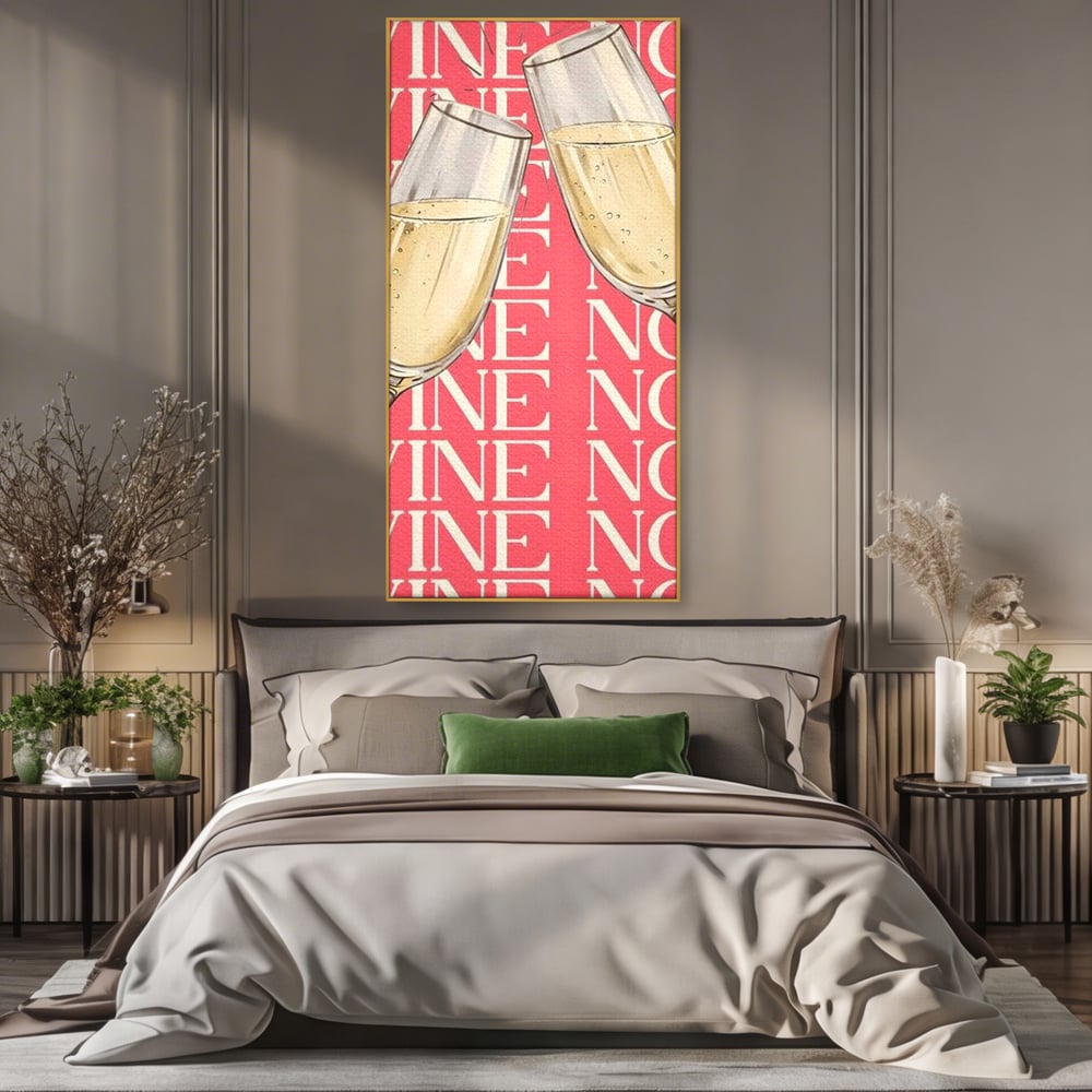 Leinwand Premium Canvas Wandkunst, LuxCanva® N1162, Spaß am Glas, Champagner, Gläser, Gläser, Toast, Sekt, Modern, Party, Kneipe, Pub, Bar, Lounge, Restaurant, Küche
